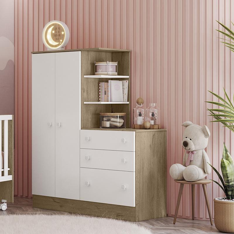 姫うさぎスペシャルオーダー2点セット｜ドラゴンフルーツ× グレージモモ Guarda Roupa com Comoda Doce Sonho 4070 Branco - Qmovi - Guarda